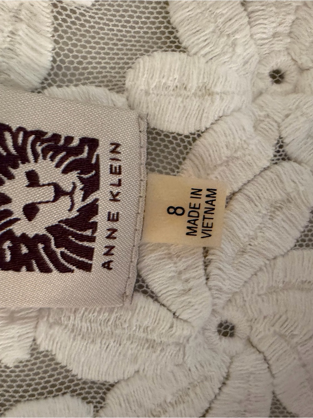 Anne Klein White Floral Lace Open-Front Jacket - Picture 2 of 4